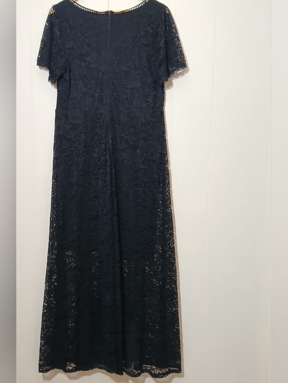 Torrid Dress Black Overlay Lace Stretch Flutter Sleeve 🖤Dark Romance Whimsigoth - Picture 6 of 10